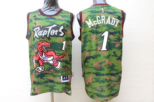 Men Toronto Raptors #1 Mccrady Camo Adidas NBA Jerseys->toronto raptors->NBA Jersey